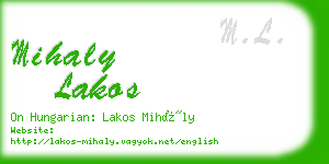 mihaly lakos business card